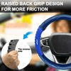 NICEASY Sport Style Blue PU Leather Steering Wheel Cover with
