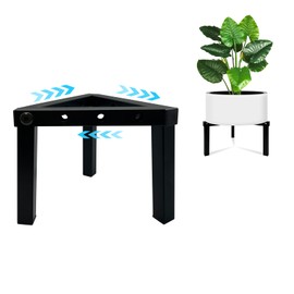 DDPow Three Legs Adjustable Metal Plant Stand for 5"-10" Plant Pot – Indoor & Outdoor (Black, 1 Pack)