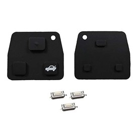 KONIKON Keypad 3 Buttons Rubber Replacement Key Shell Remote Control Keypad + 3X Micro Button Car Key Button New Suitable for Toyota Lexus
