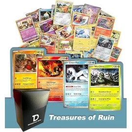 Pokémon Treasures of Ruin TCG Assortment ||+ 6 Holo + 6 High HP Cards + Deck Box