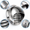 Stainless Steel Round Air Vent Grille – Wall & Ceiling