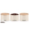 EHC Tea, Coffee, Sugar, Canister Set, Set of 3 Stackable