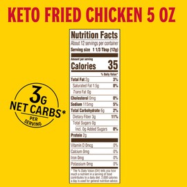Louisiana Fish Fry Products Classic Fried Chicken Keto Seasoned Coating Mix – 5 oz, Pack of 6 – Bake, Deep Fry, & For Use in Air Fryer – Delicious & Crunchy Texture