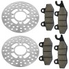 Caltric 2 Front Brake Disc Rotor And Pad for Yamaha