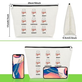 Gevody Polar Bear Gifts for Women Makeup Bag Polar Bear Lover Gift Inspirational Gifts for Animal Lovers Daughter Sister Friend Cosmetic Bag Christmas Birthday Graduation Present for Her Travel Pouch