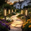 Hiromeco Solar Pathway Lights Outdoor Waterproof: Garden Lights Solar Powered