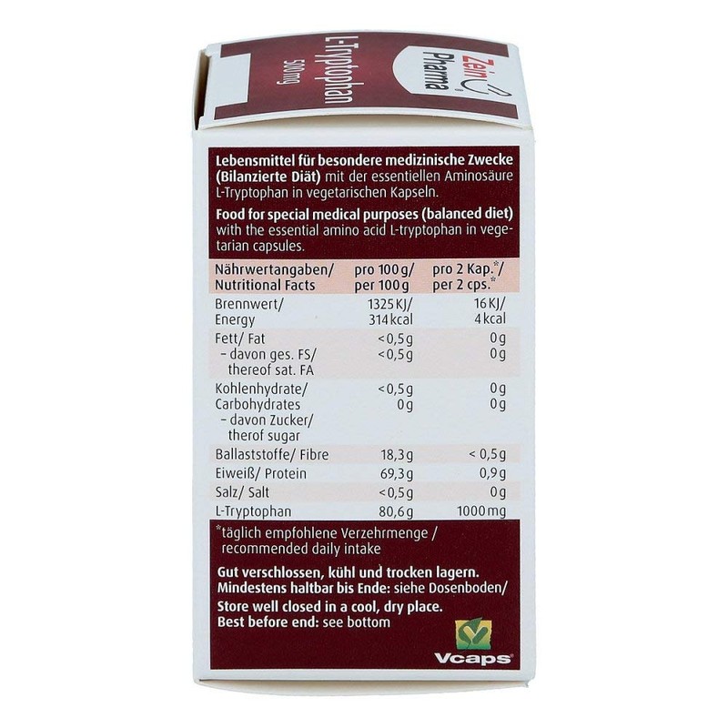 L-Tryptophan 500 mg Capsules