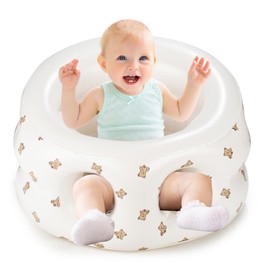 Inflatable Baby Seat for Babies 3 Months and Up, Inflatable Baby Chair with Built in Air Pump, Baby Seats for Infants, Baby Floor Seats for Sitting Up, Comfortable sit Baby Chair for Learning to sit