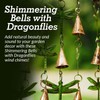Happy Gardens Metal Dragonfly Wind Chime | Green & Bronze