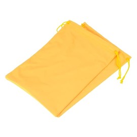 YOKIVE 2 Pcs Ski Goggle Bags, Sport Microfiber Snow Goggles Case Covers Storage Sleeves Drawstring Pouches for Sunglass Lens (Yellow, 7.1"x10.6")