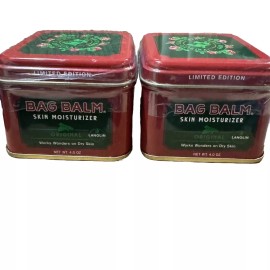 Bag Balm 2 Bag Balm Limited Edition 4 oz Vermont Original Skin Moisturizer Hands Feet