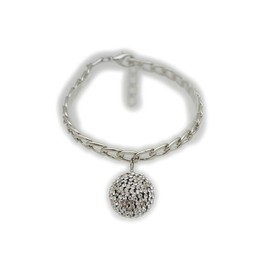 TFJ Women Boot Bracelet Western Fashion Jewelry Silver Metal Chain Shoe Disco Ball Party Charm