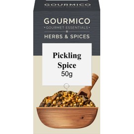 GOURMICO Pickling Spice, A Blend of Coriander, Mustard, Allspice, Peppercorns, Cloves, Ginger & Chillies. Ideal to Spice Up Meats, Stews & Rice Dishes, 50g Pack