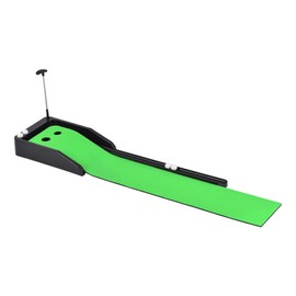 Aosekaa Golf Putting Mat Putting Training Aid with Ball Return Show Fairway Tracks Lightweight Portable Golf Putting Matt Indoors for Amateurs Gift