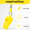 Honoson 100 Pcs Whistle for Adults with Lanyard Plastic Safety