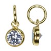 2 14K Gold Filled 4mm White CZ Drops w/Perp Extra