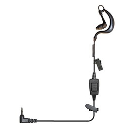 Klein Electronics 3.5mm Earpiece in-Line PTT Button & Mic, Surveillance Earpiece for Left or Right Ear & Compatible Various PTT Apps