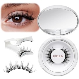 Pestañas Postizas Magneticas, Pestañas Magnéticas con Aplicador, Pestañas Magneticas Naturales, No Requiere Delineador de Ojos ni Pegamento (A)