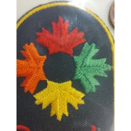 Vintage Voyager Canada Maple Leaf Multi-color  Embroidered Patch NEW Iron-On Sew