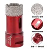 Vearter 10PCS/Set Vacuum Brazed Diamond Masonry Hole Saw Kit, 1/4''-