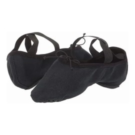 Zapatillas De Media Punta Lona Y Gamuza Para Ballet Dama