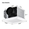 JOEAONZ Bathroom Fan 110 CFM Energy-Saving Household Bath Vent Extractor