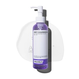 FRANKLY Pore Cleansing Oil, Oil Cleanser for Face l Makeup Blackhead Remover with BHA & LHA, Amino Acids, Hyaluronic Acid l All Skin Types, Korean Skin Care 6.8 fl oz