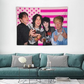 Sam Celebrity Birthday and Decorations Colby Stuff Jake Webber And Johnny Johnnie Gilbert Merch Pink Flag Funny Wall Tapestry Hanging for Bedroom Aesthetic Decorative - Size: 60x80in