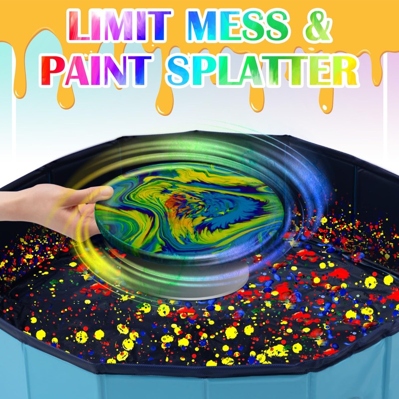 Silipull Acrylic Paint Pouring Splash Guard Pour Painting Supplies Fluid