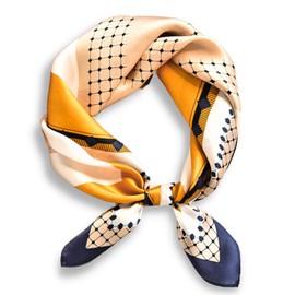 PoeticEHome 100% Pure Mulberry Silk Neck Scarf 27"x27" Women Square Neckerchief Headscarf Gift Packed