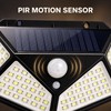 100-LED Solar Motion Sensor Wall Lights, 270° Wide Angle, 1/2/4/6-Pack
