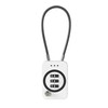 UP Security 3 Digit Combination Padlock with Cable, Luggage, Backpack