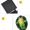 YZYOE Solar Powered Lotus Leaf Frog Light, Garden Decoration Resin