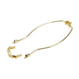 Aspen Creative 20003-1 9" Lamp Harp with Saddle in Polished Brass Finish