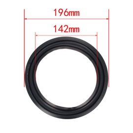 Heyiarbeit 4pcs 7.71" Speaker Foam Rubber Repair Speaker Rubber Edge Surround Rings Replacement Parts for Speaker Repair or DIY Black
