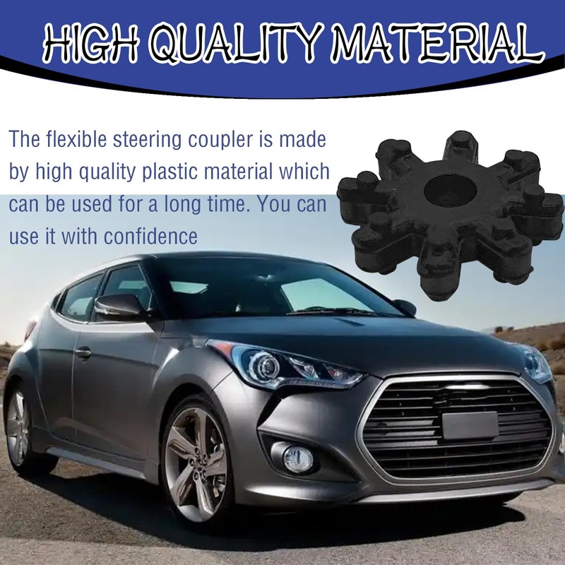 4PCS Black Flexible Steering Coupler, 563152K000FFF 56315-2K000 56315-2K000FFF Compatible with
