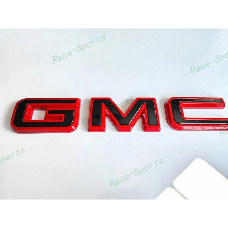 Auto GMC OVERLAY Front Rear Red Black GMC Emblem 2019+