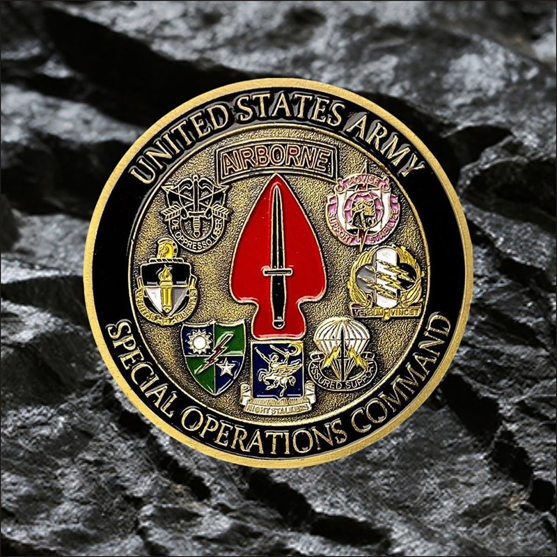 Hollycoin U.S. Army Challenge Coin Special Operations Command Sine Pari