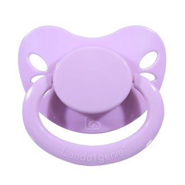 Landofgenie Chupetes de tamaño adulto grandes con escudo en forma de mariposa, chupón de hada morado