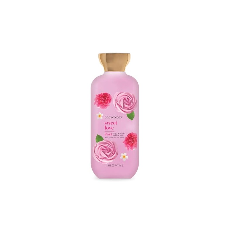 Bodycology 2-in-1 Body Wash & Bubble Bath, Sweet Love, 16