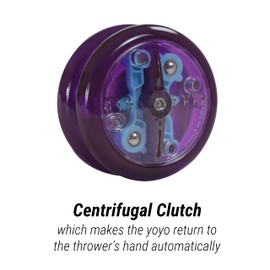 Yomega The Original Brain - Professional Yoyo for Kids and Beginners, Responsive Auto Return Yo Yo Best for String Tricks + Extra 2 Strings & 3 Month Warranty (Purple)