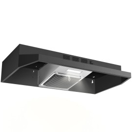 Zomagas 24inch Stainless Steel Kitchen Range Hood 280CFM 2 Speed Switch Push Button LED