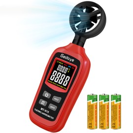 Handheld Anemometer, Gedaye Digital Wind Speed Meter, Measure Wind Speed and Temperature, Air Flow Meters with Max/Min Measurement, Date Hold, Sailing Surfing Drone Flying RC Plane Golf Shooting HVAC