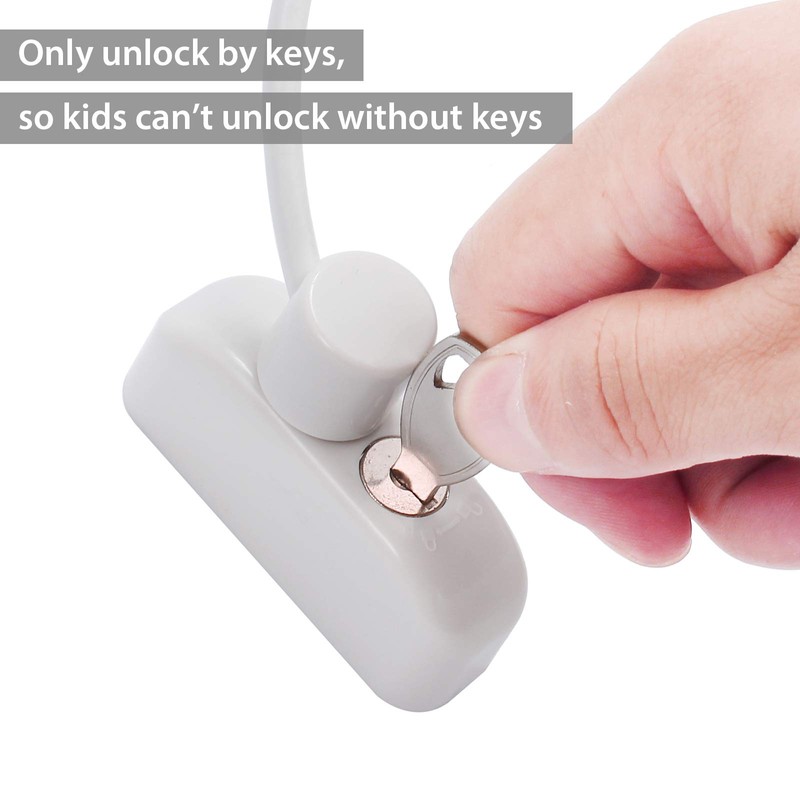 Neoteck Window Restrictor Locks 2PCS Window Door Cable Restrictor Lock
