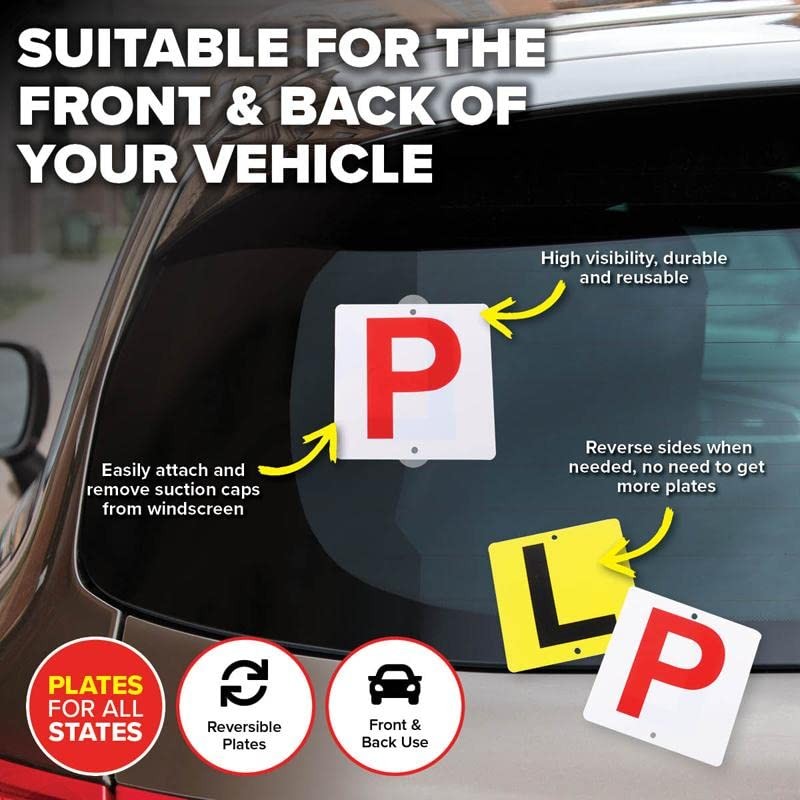 [4PCE] SAS AUTOMOTIVE License Plate (Reversible, L & Red -