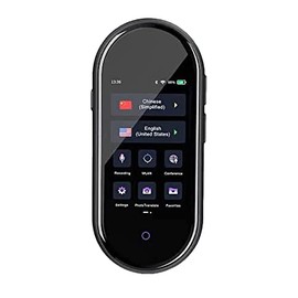 Language Translator Device - HiHo Lingo Plus instant translator, 137 Online Languages, 16 Offline Languages, Speech or Photo Translation, Pocket Sized 3” Touchscreen Display