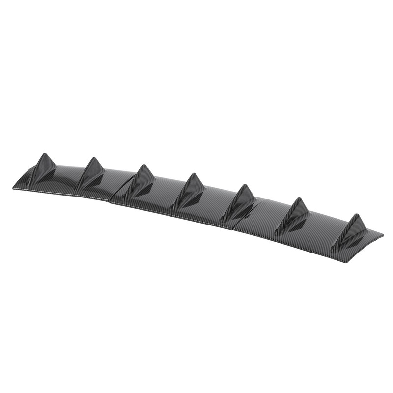 3 Pcs Chassis Deflector Universal Black Rear Lip Shark Fin