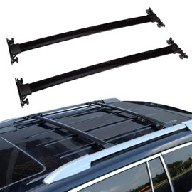 Ainter Cross Bar Roof Rack for Toyota for Highlander 2008-2013 Black with 120LBS Load-Capacity Roof Top Rail Rack Crossbar Luggage Cargo Carrier Roof Rack Set