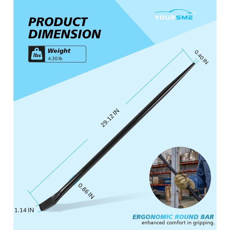 3248 Round 7/8-Inch x 30-Inch Connecting Bar, Sleever Bar for