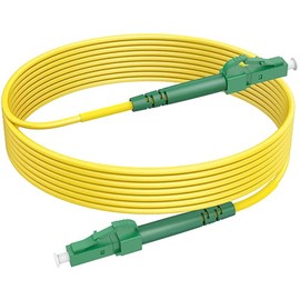 RamboCables 3ft(1m) Fiber Optic Cable Singlemode LC/APC to LC/APC OS2 Simplex 9/125μm LSZH FTTH Yellow OD 2.0mm